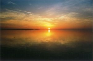 Sunset Over Still Water