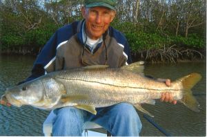 Largest Snook Ever Caught On Steve Huff's Skiff