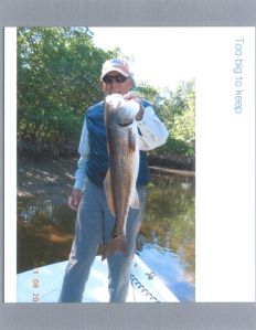 Chuck Sheley Works Over Tidal Creek Redfish