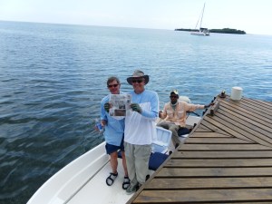 Dane McCarthy and I ready to bonefish in Roatan