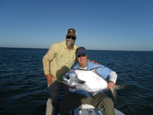 Larry LaFleur and Guide Dustin Huff with a gorgeous permit
