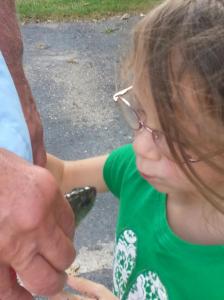 Izzy Kisses her catch!